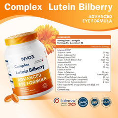 NYO3 eye vitamins nutrition vision pack-shot highlights essential nutrients for daily eye care