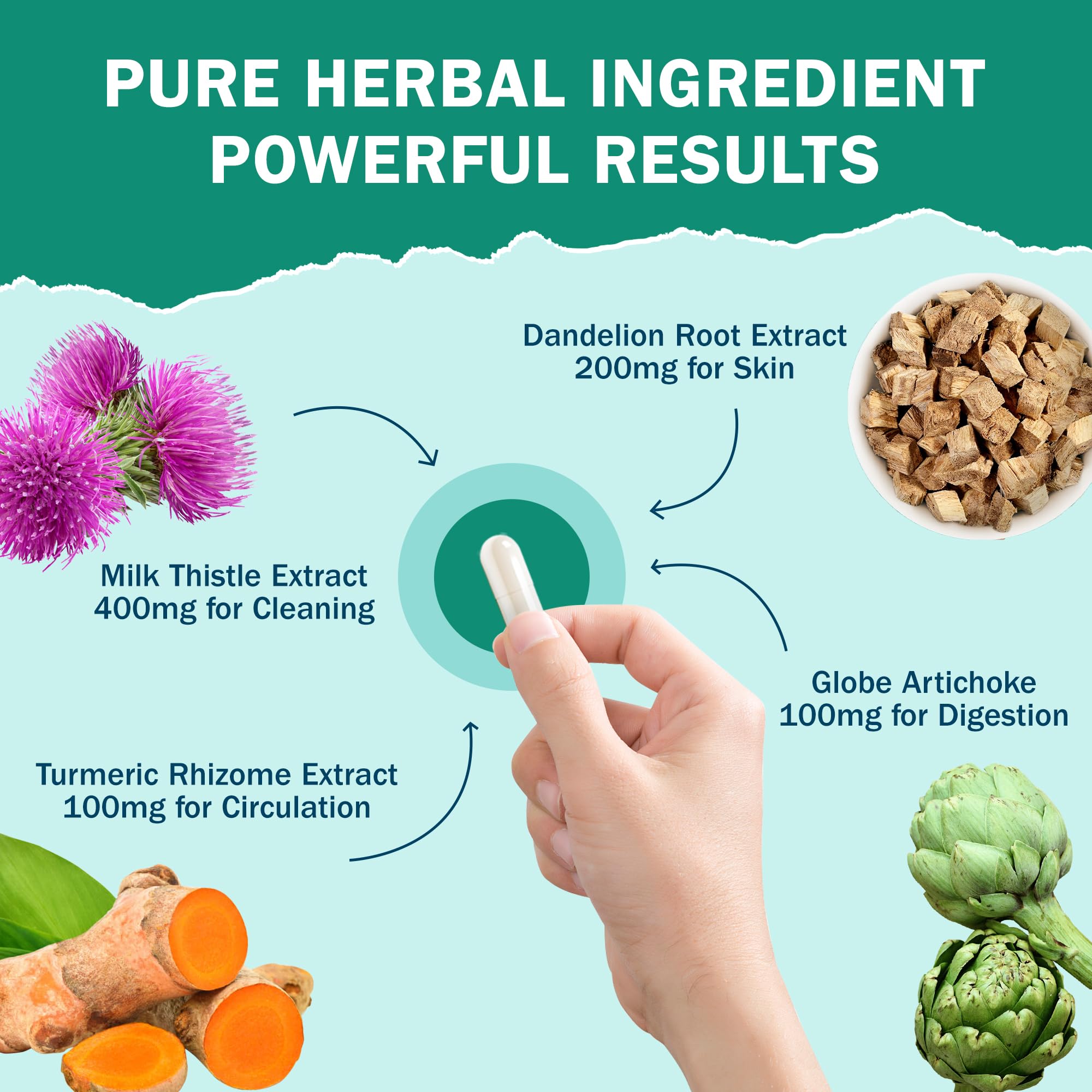 NYO3 liver detox label close-up emphasizes natural antioxidants.
