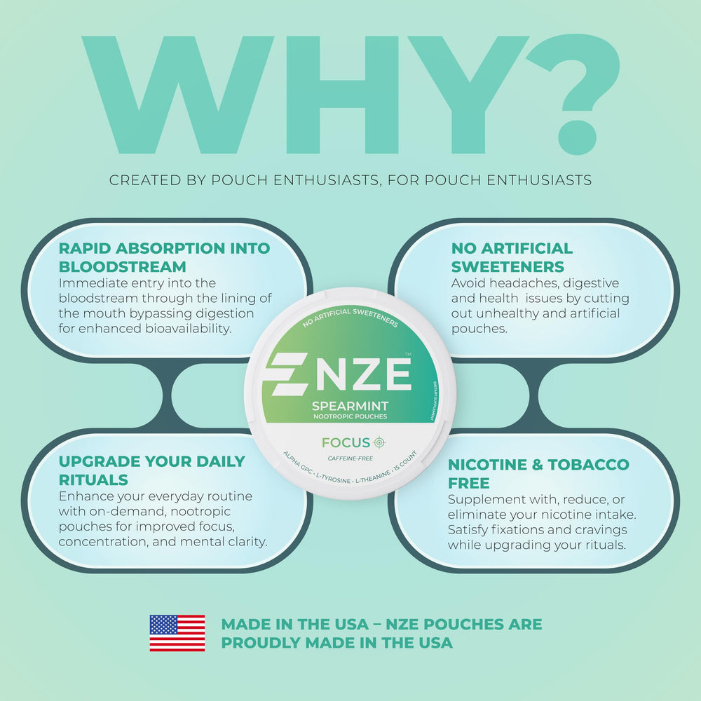 Graphic illustrating faster absorption for NZE pouches.