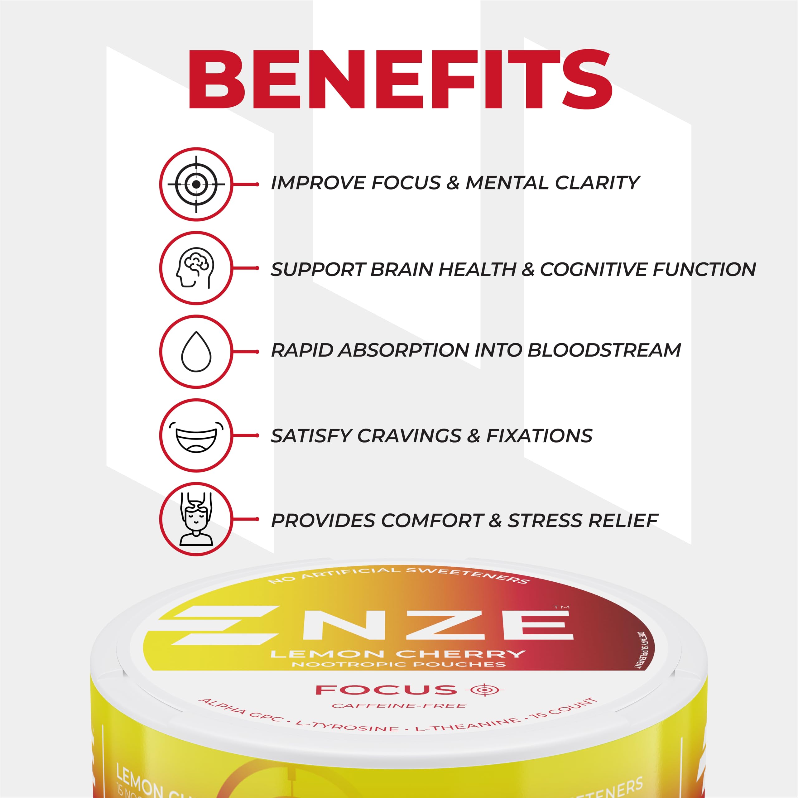 Graphic showing Stevia and Xylitol natural sweeteners used in NZE formula.