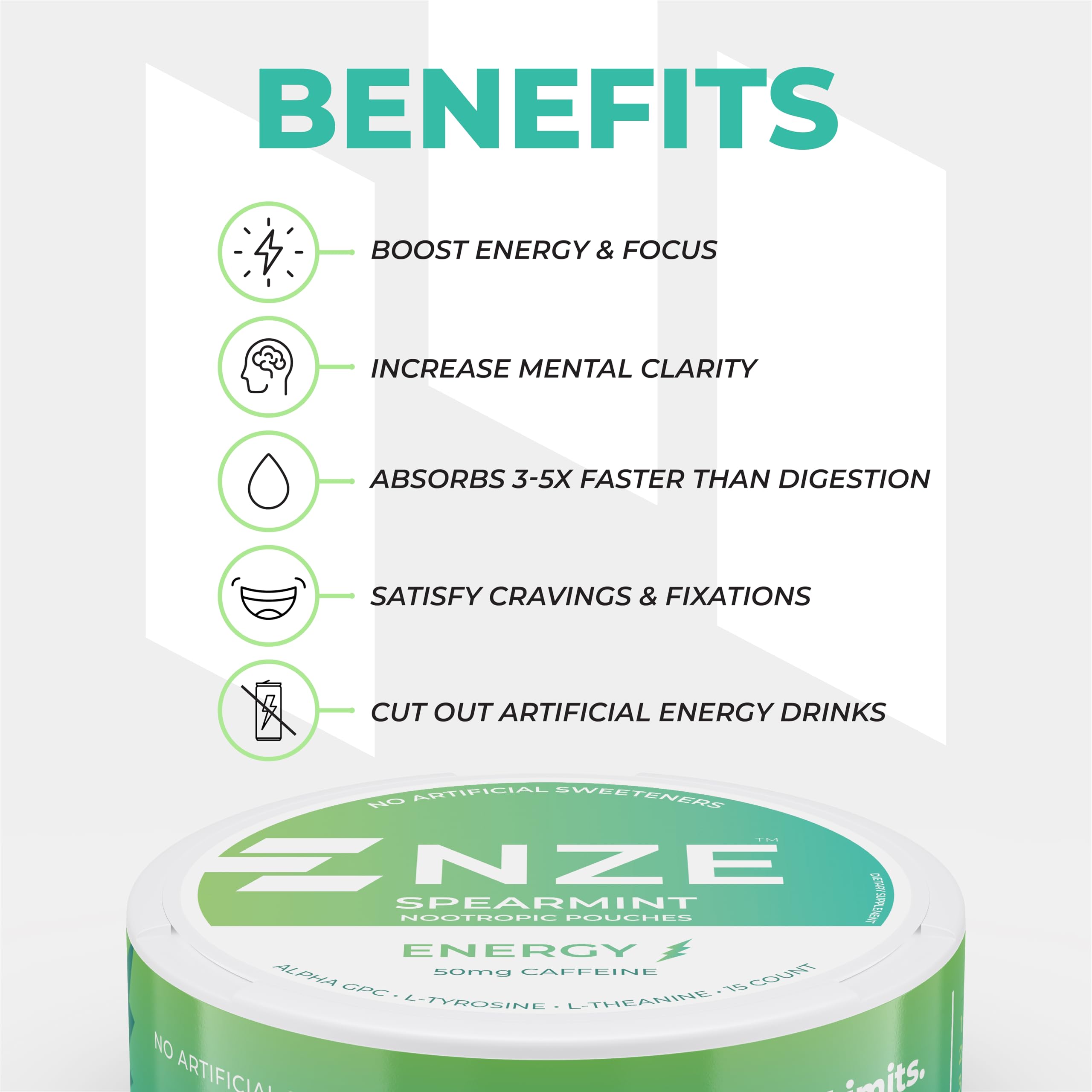 NZE pouch held during study break illustrating focus support.