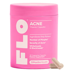 O Positiv FLO Acne capsules packaging for daily skin support