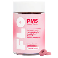 O Positiv FLO PMS Gummies bottle front for daily mood support
