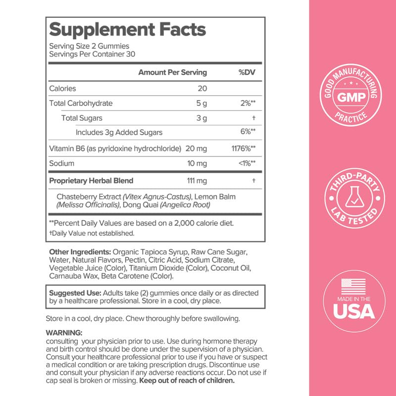 Two FLO PMS Gummies as daily dose for routine