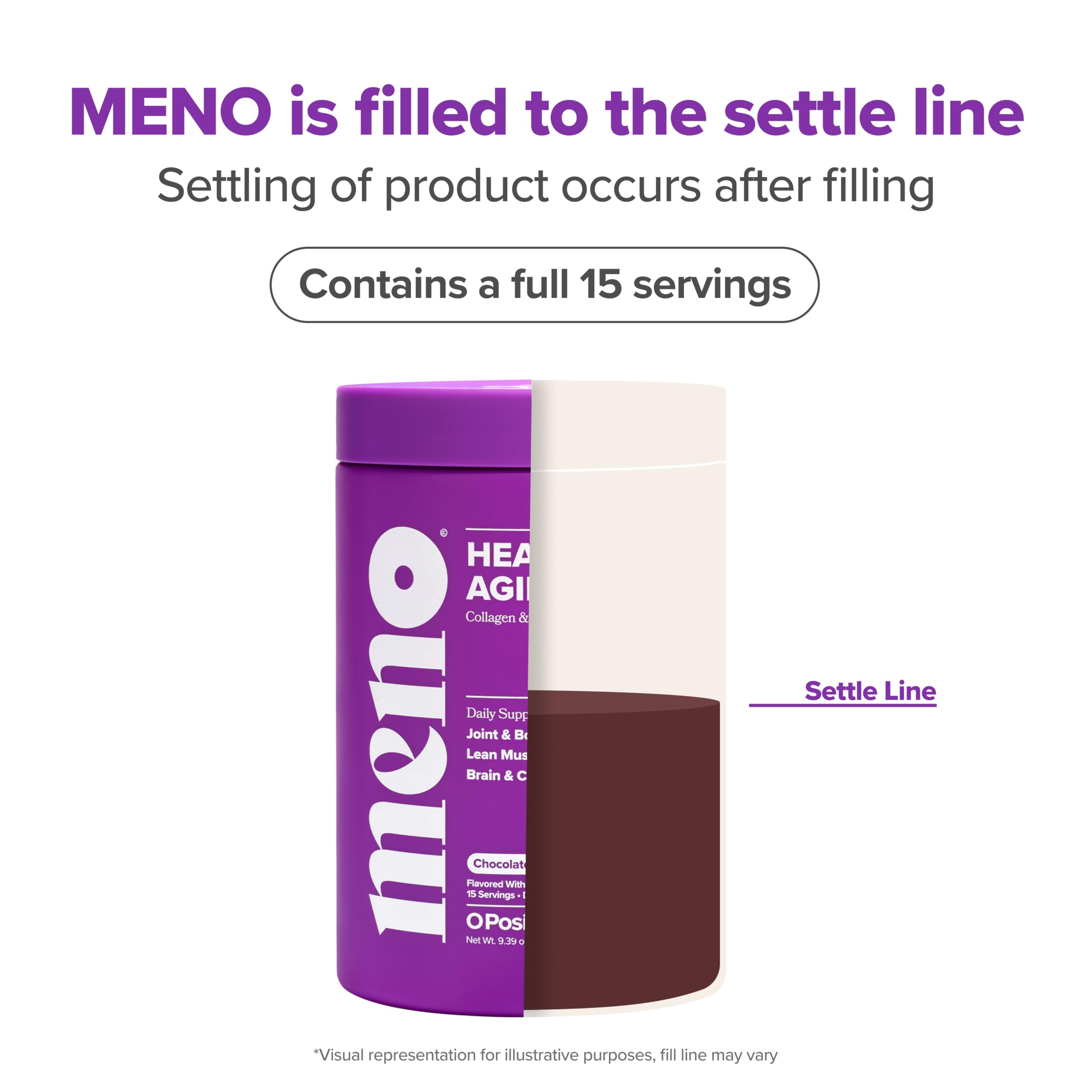O Positiv MENO shake in glass demonstrates convenient, tasty routine