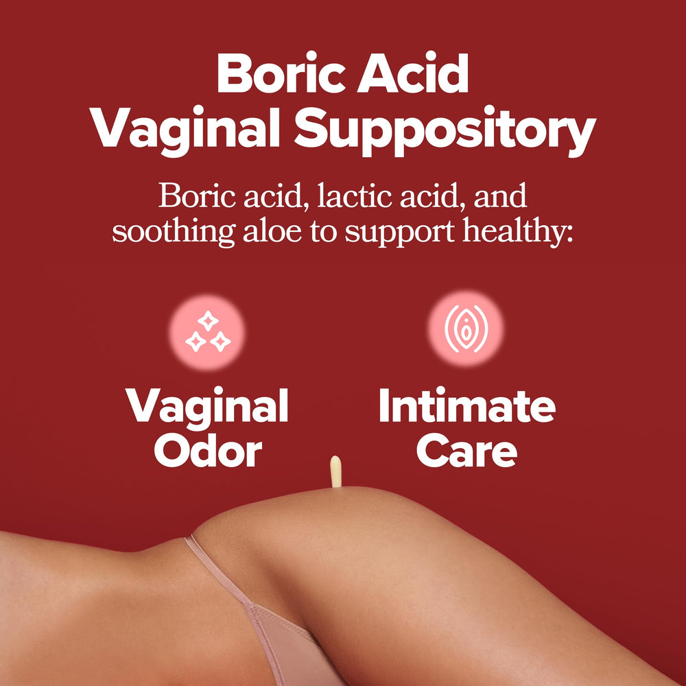 O Positiv URO boric acid vaginal suppository application for quick daily relief.