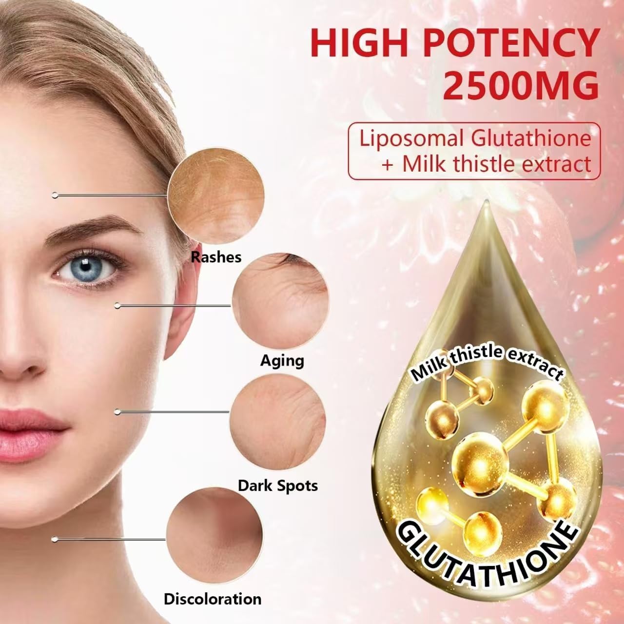 Oakevlp glutathione gummies packaging box designed for convenient daily use.