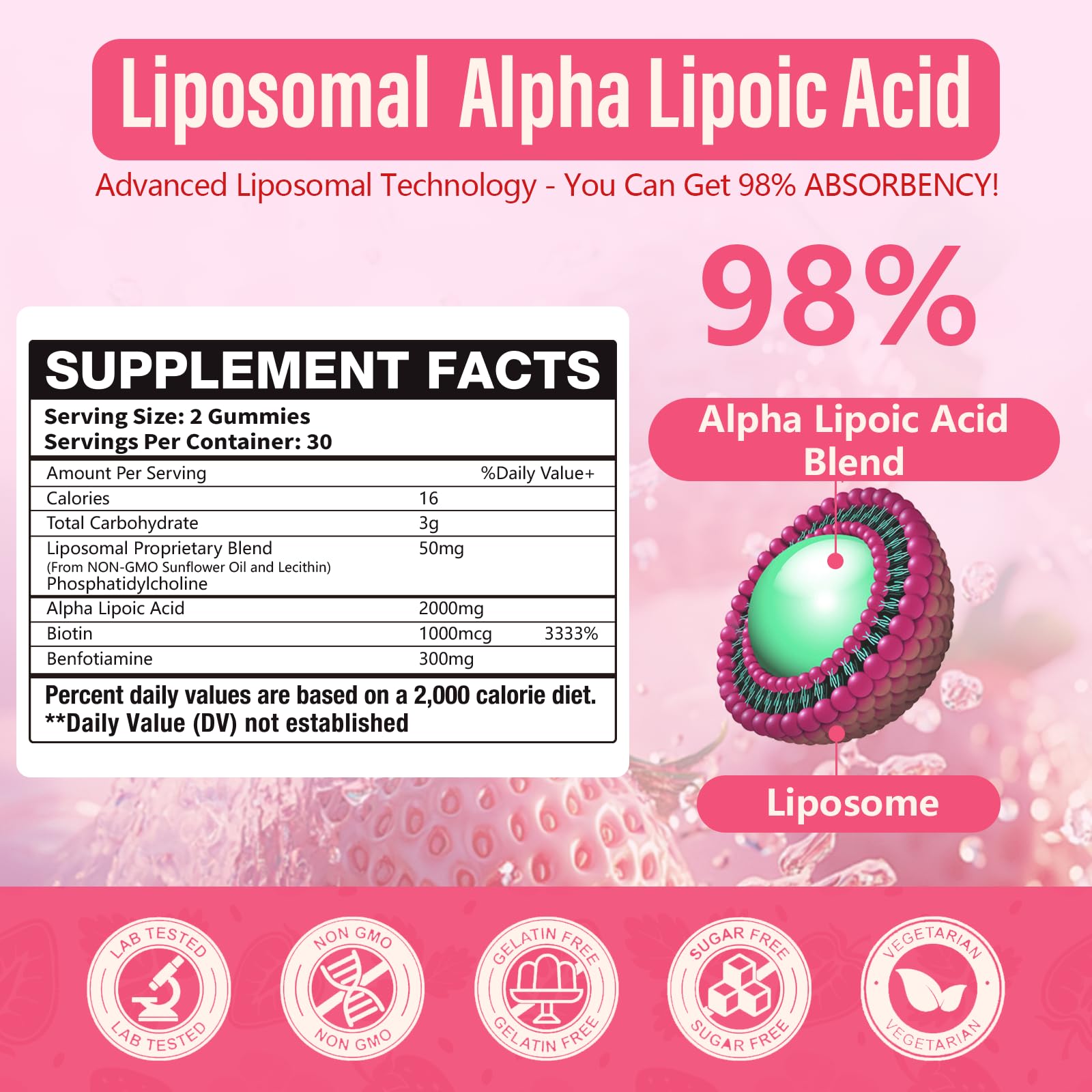 Oakevlp gummies strawberry flavor closeup highlights tasty chewable option