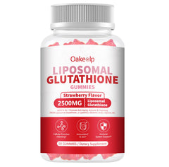 Oakevlp liposomal glutathione bottle highlighting high absorption for daily antioxidant support.