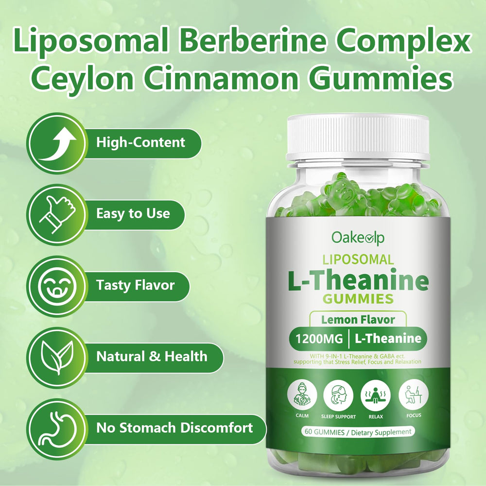 Oakevlp product packaging and label emphasizing blend of L-Theanine and GABA.