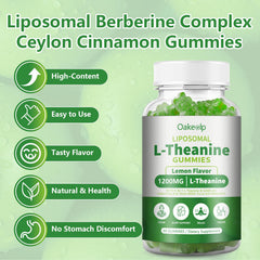 Oakevlp product packaging and label emphasizing blend of L-Theanine and GABA.