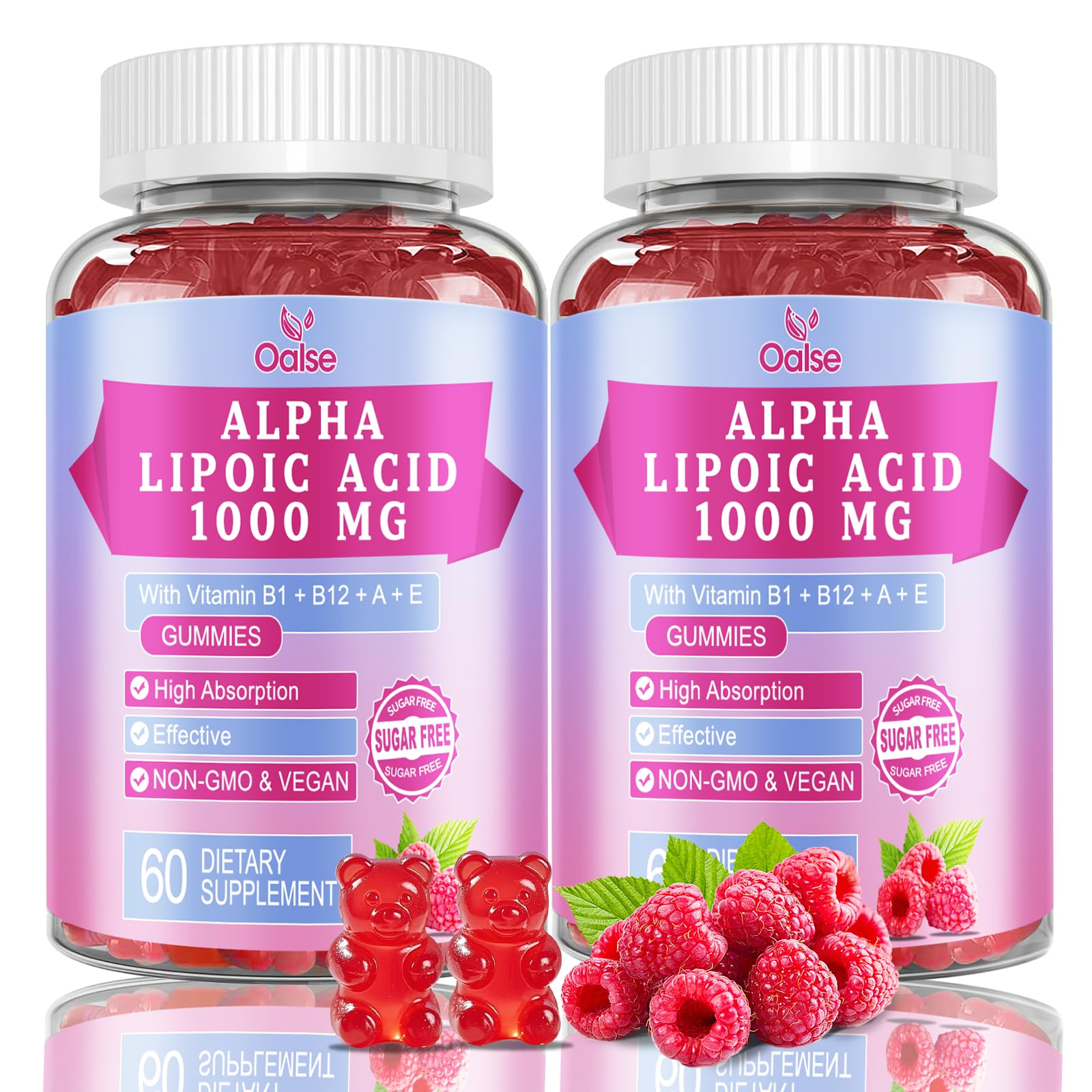 OALSE Alpha Lipoic Acid Gummies bottle front for easy daily energy support