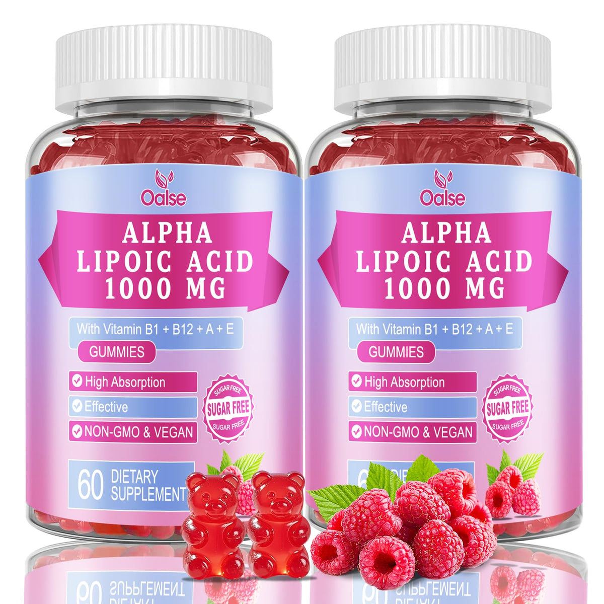 OALSE Alpha Lipoic Acid Gummies bottle front for easy daily energy support