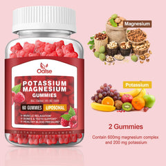 OALSE gummies being poured highlights fast absorption and raspberry taste.