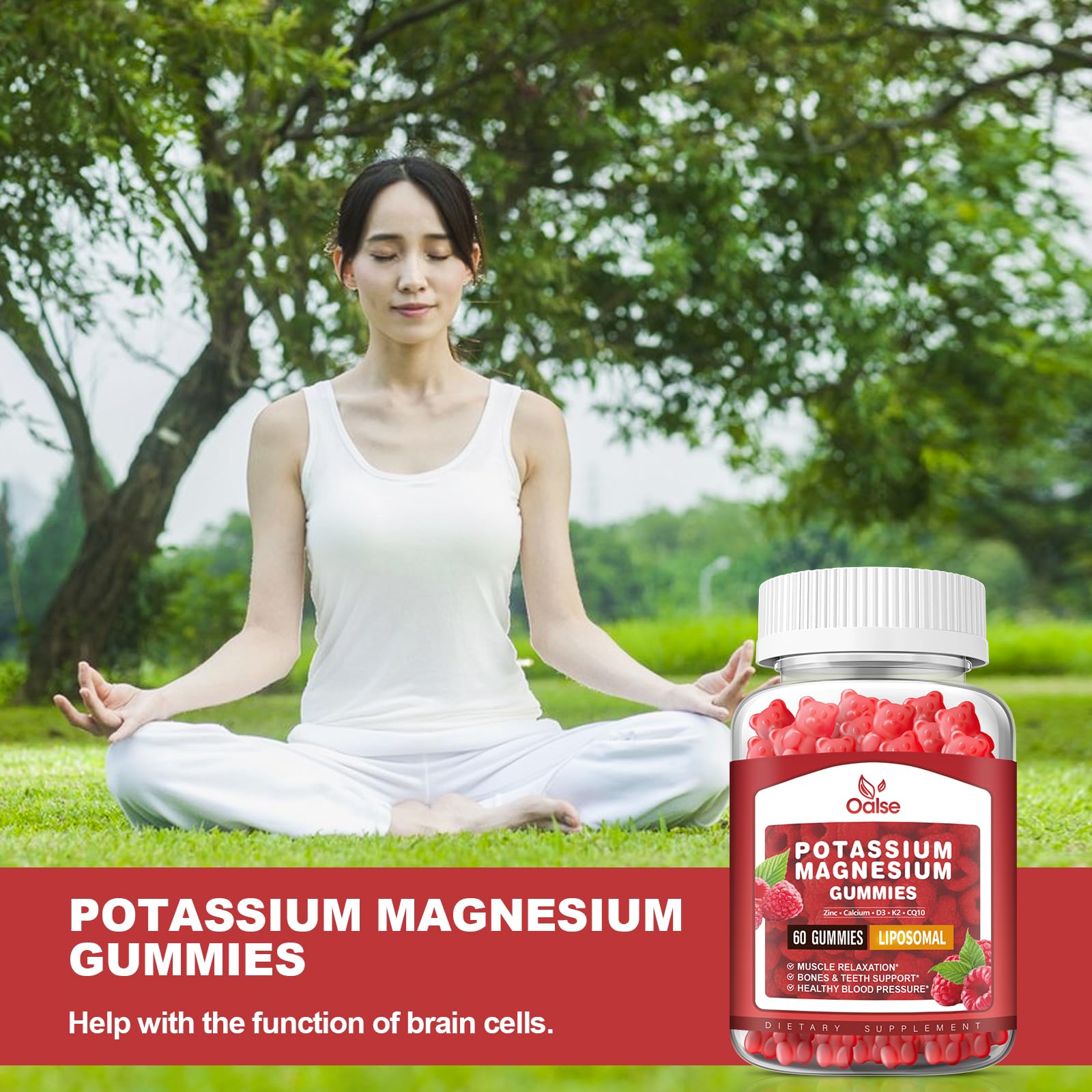 OALSE raspberry flavored gummies displayed as a simple daily habit.