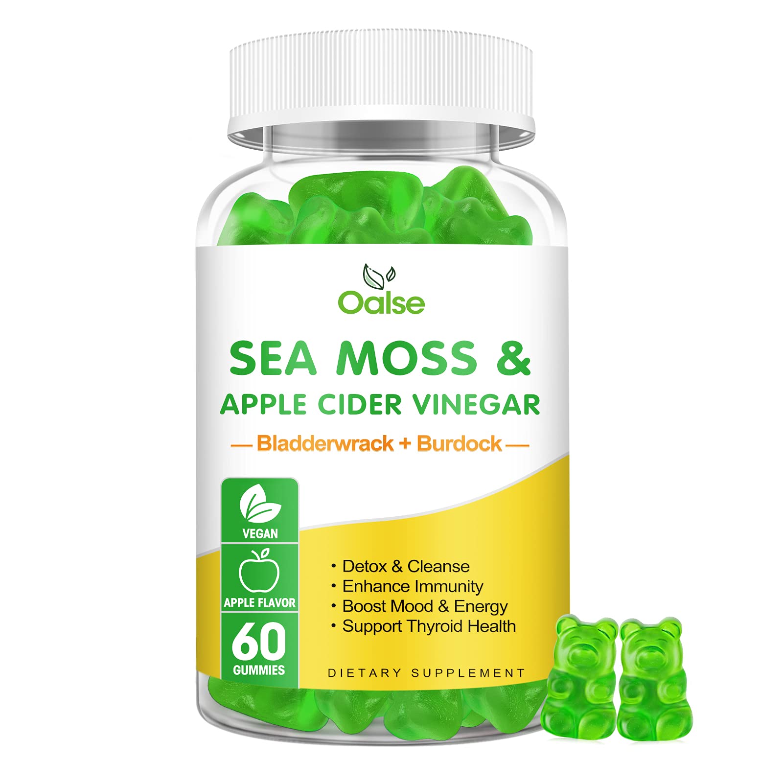 OALSE Sea Moss Gummies bottle for easy daily wellness and potential immunity support