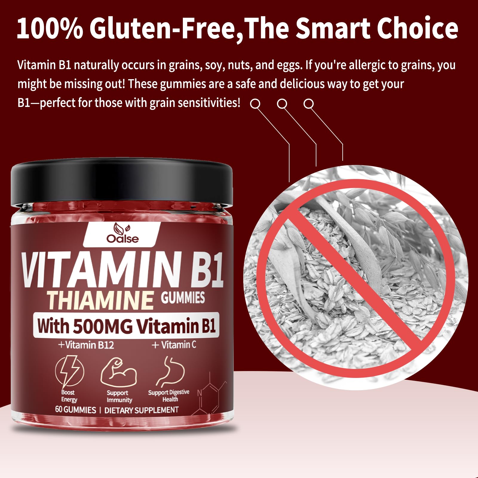 OALSE vegan sugar-free gummies presented as a wellness-friendly option.