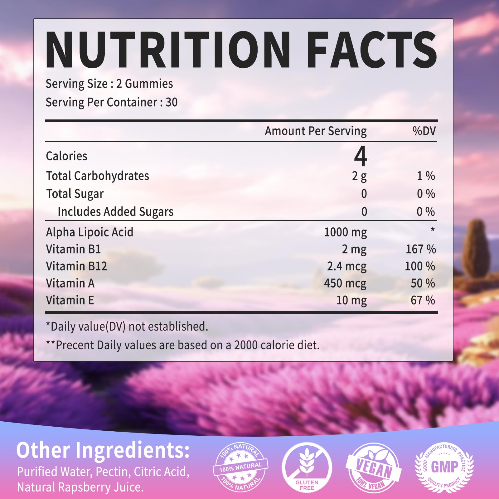 OALSE 1000mg ALA gummies promote antioxidant support and healthy metabolism