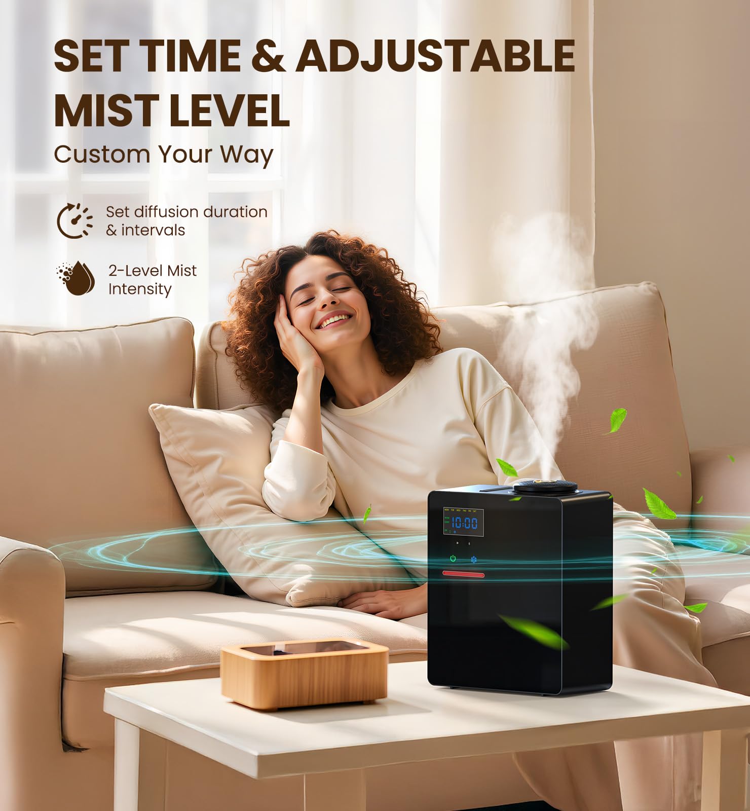 OANDYS waterless diffuser with Bluetooth app control for scheduling