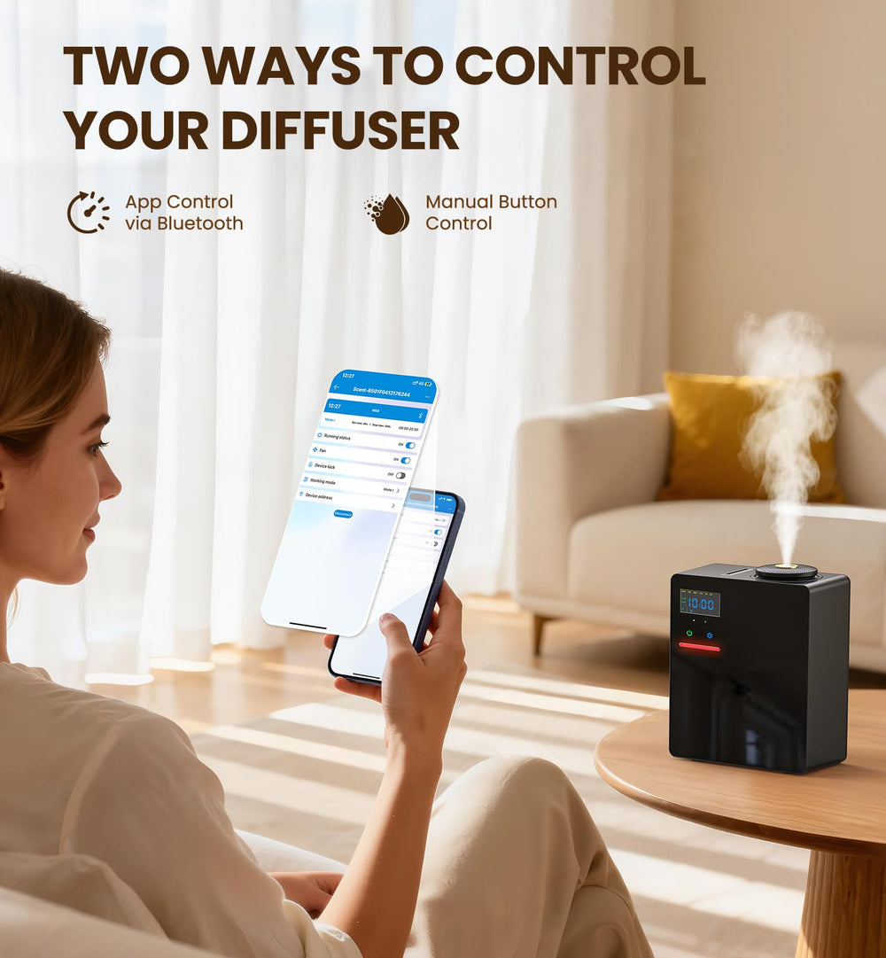 OANDYS waterless diffuser central air compatibility provides cohesive aroma