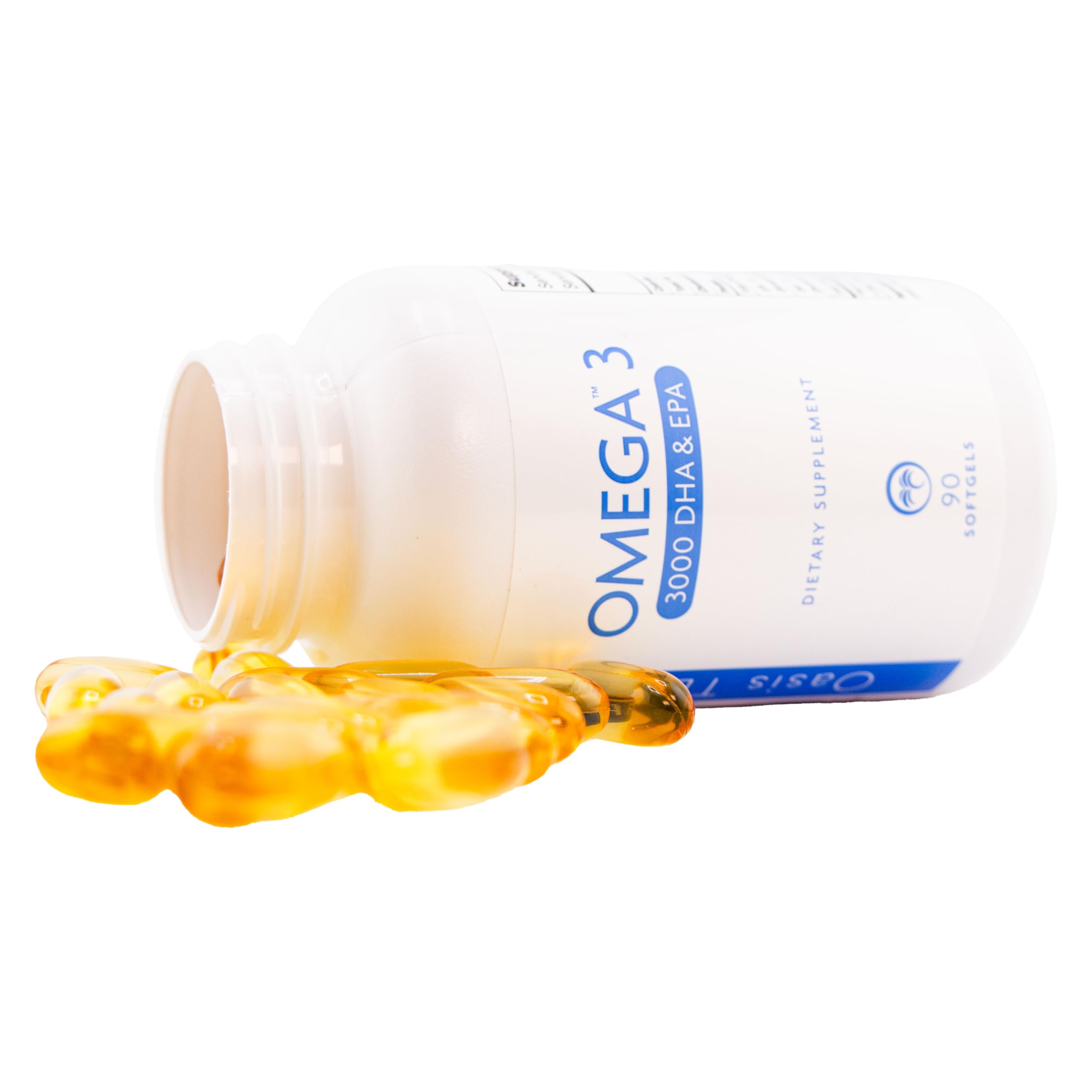 Oasis Tears Omega 3000mg lemon-flavored softgels reduce fishy aftertaste.