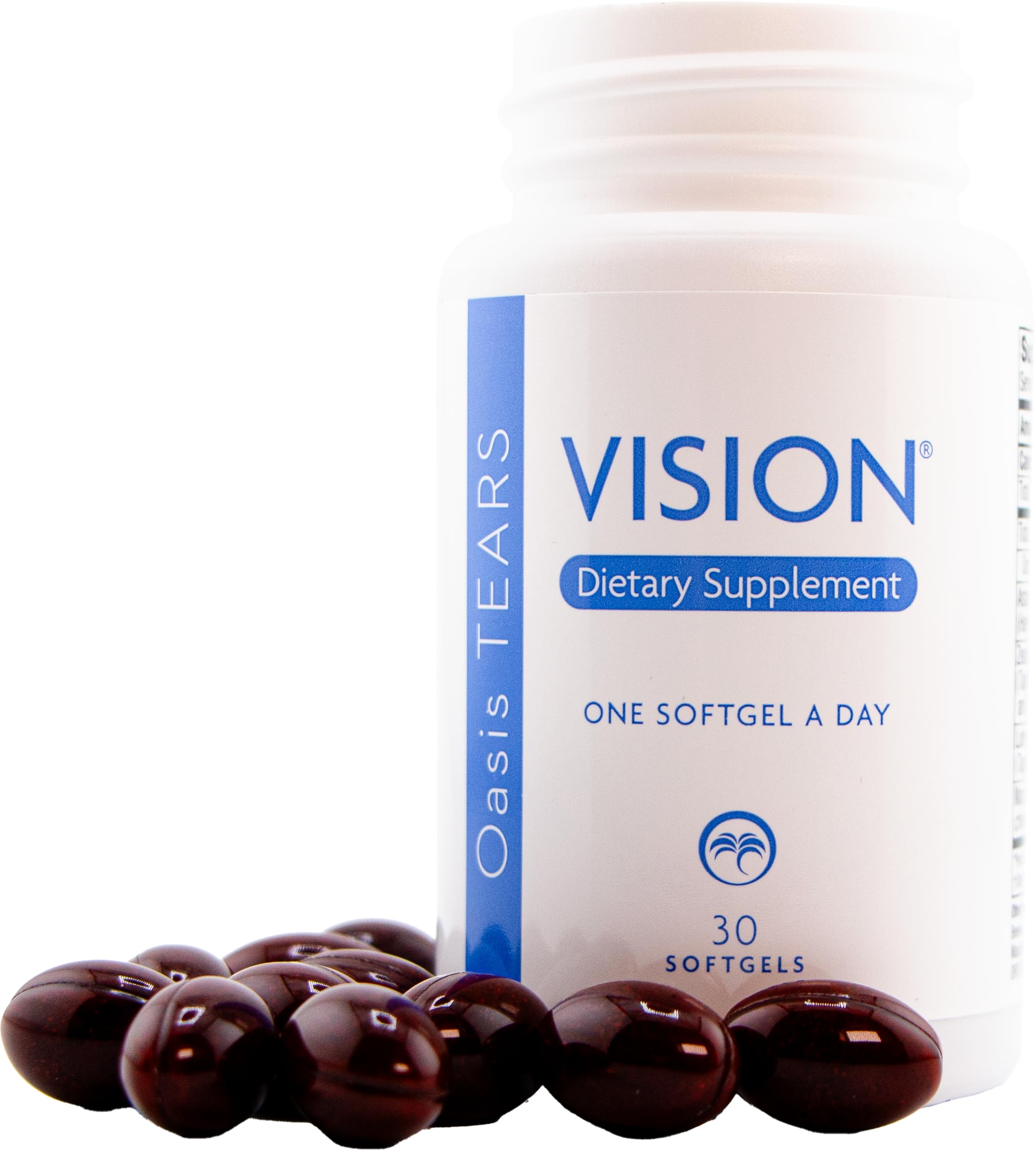 Oasis TEARS VISION DHA softgels highlight omega-3 eye support