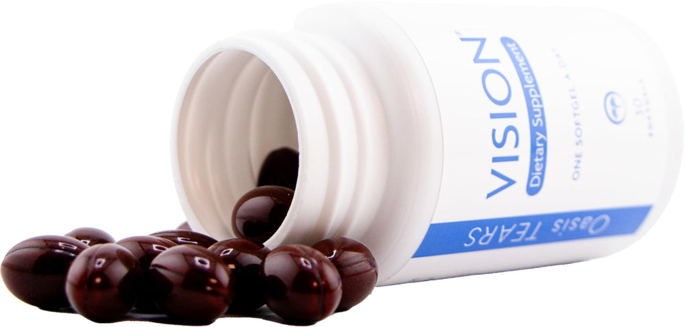 Oasis TEARS VISION 30-softgel package ideal for daily regimen