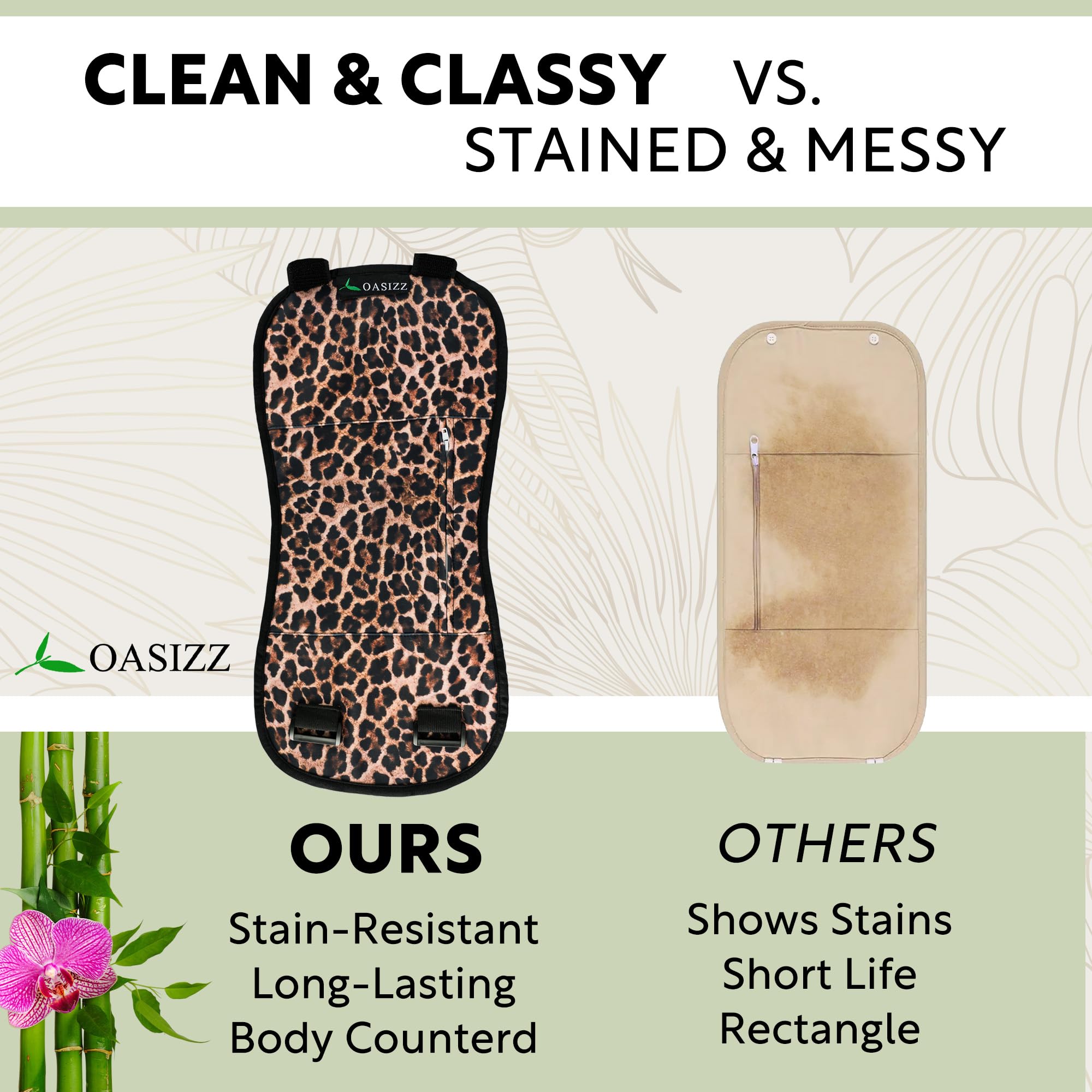 OASIZZ castor oil wrap head close-up showing soft cotton flannel and gentle warmth.