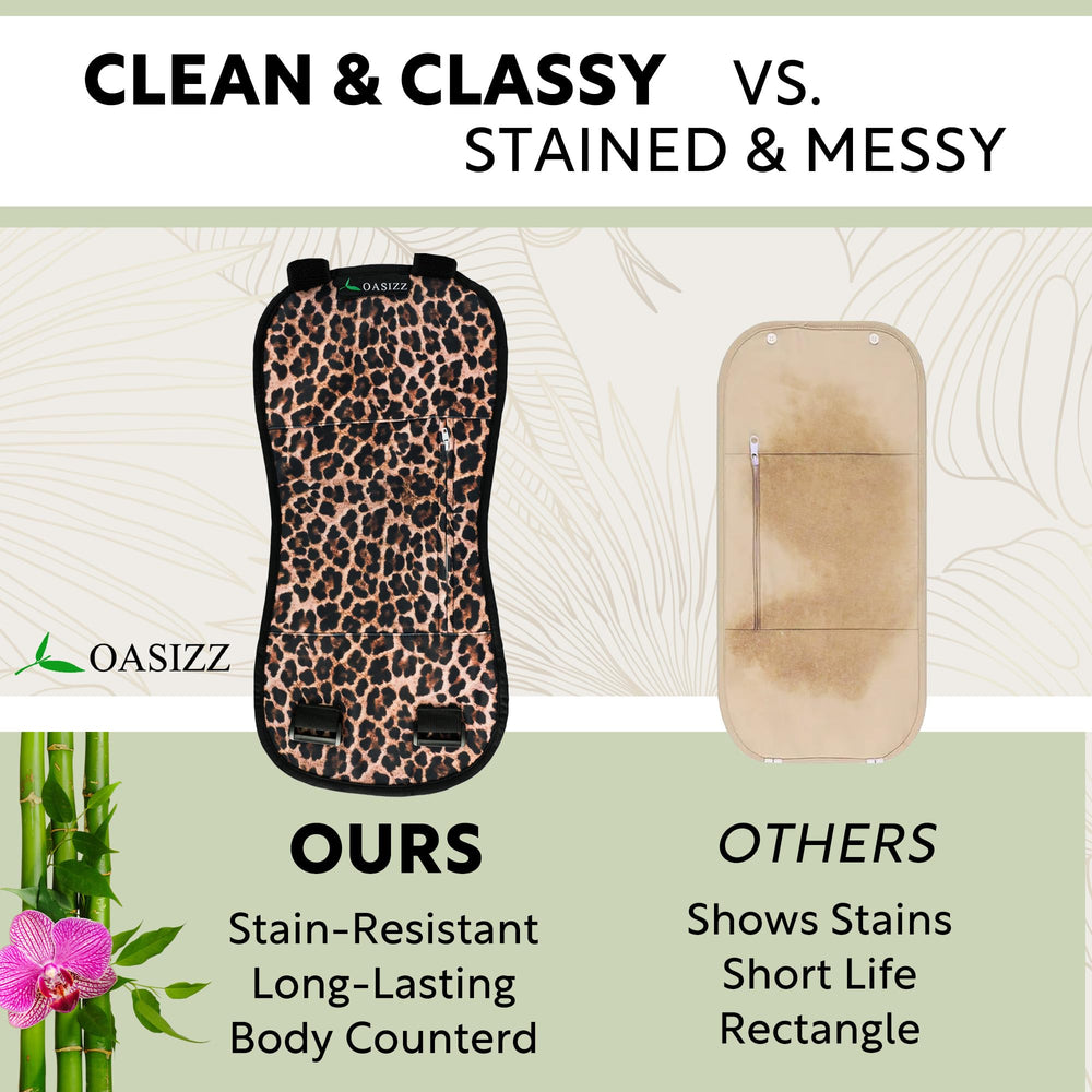 OASIZZ castor oil wrap head close-up showing soft cotton flannel and gentle warmth.