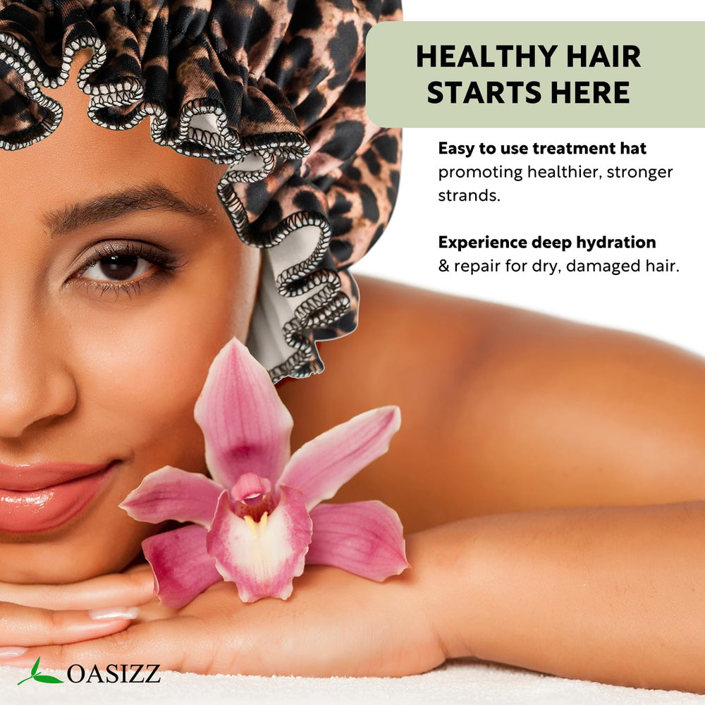 OASIZZ castor oil wrap leg close-up offering comfortable full-body coverage.