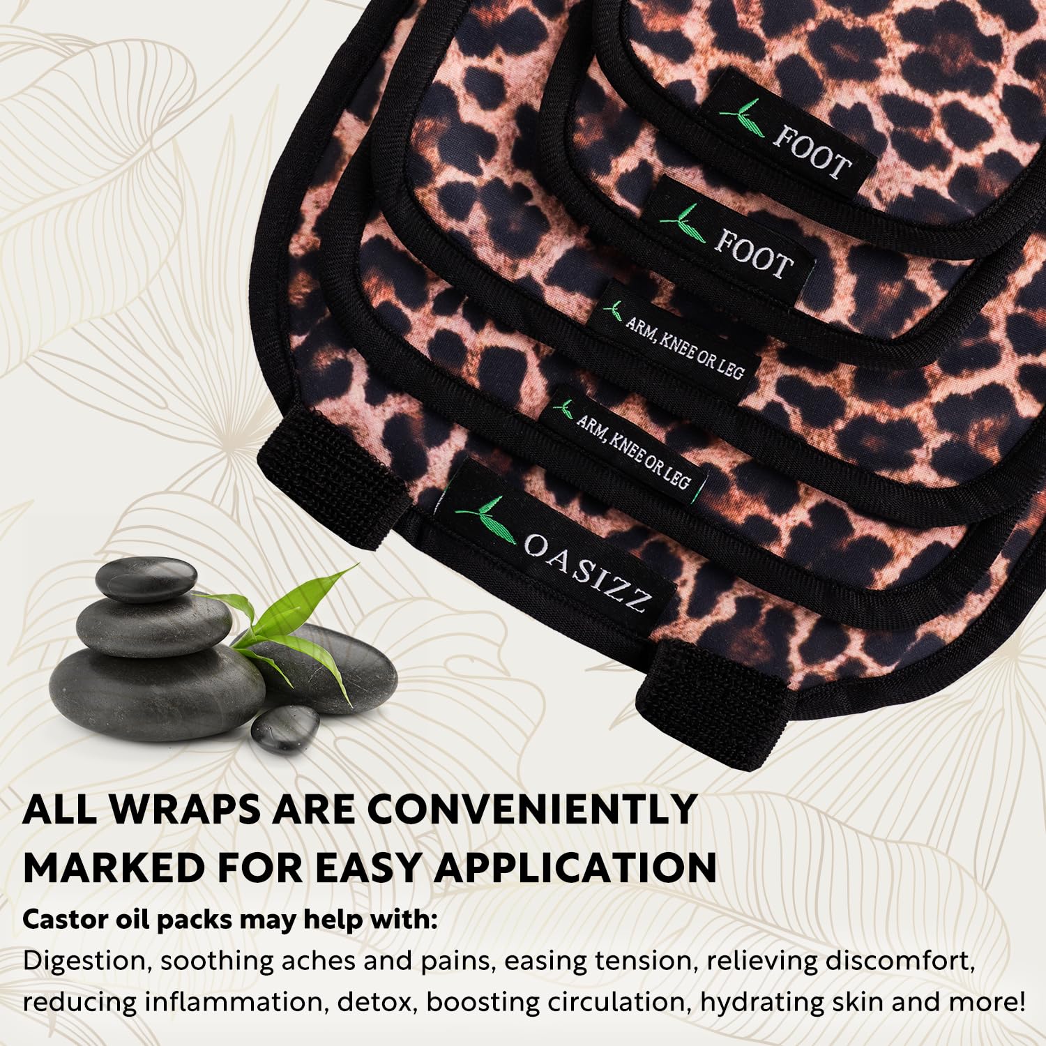 OASIZZ cheetah print close-up shows stain-resistant fabric and style.