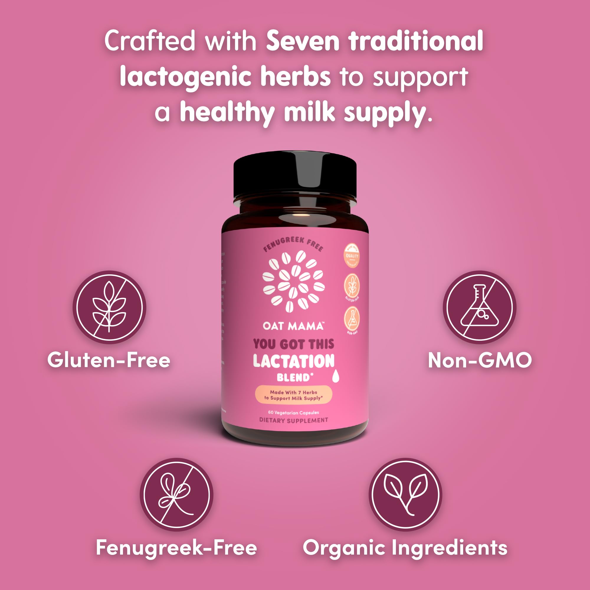 Oat Mama You Got This capsules daily dose for busy breastfeeding moms