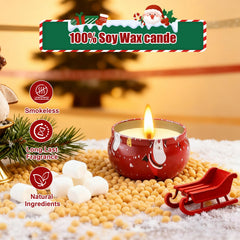 Obcxin Christmas Candle with Red Wine Rose for warm, inviting mood.