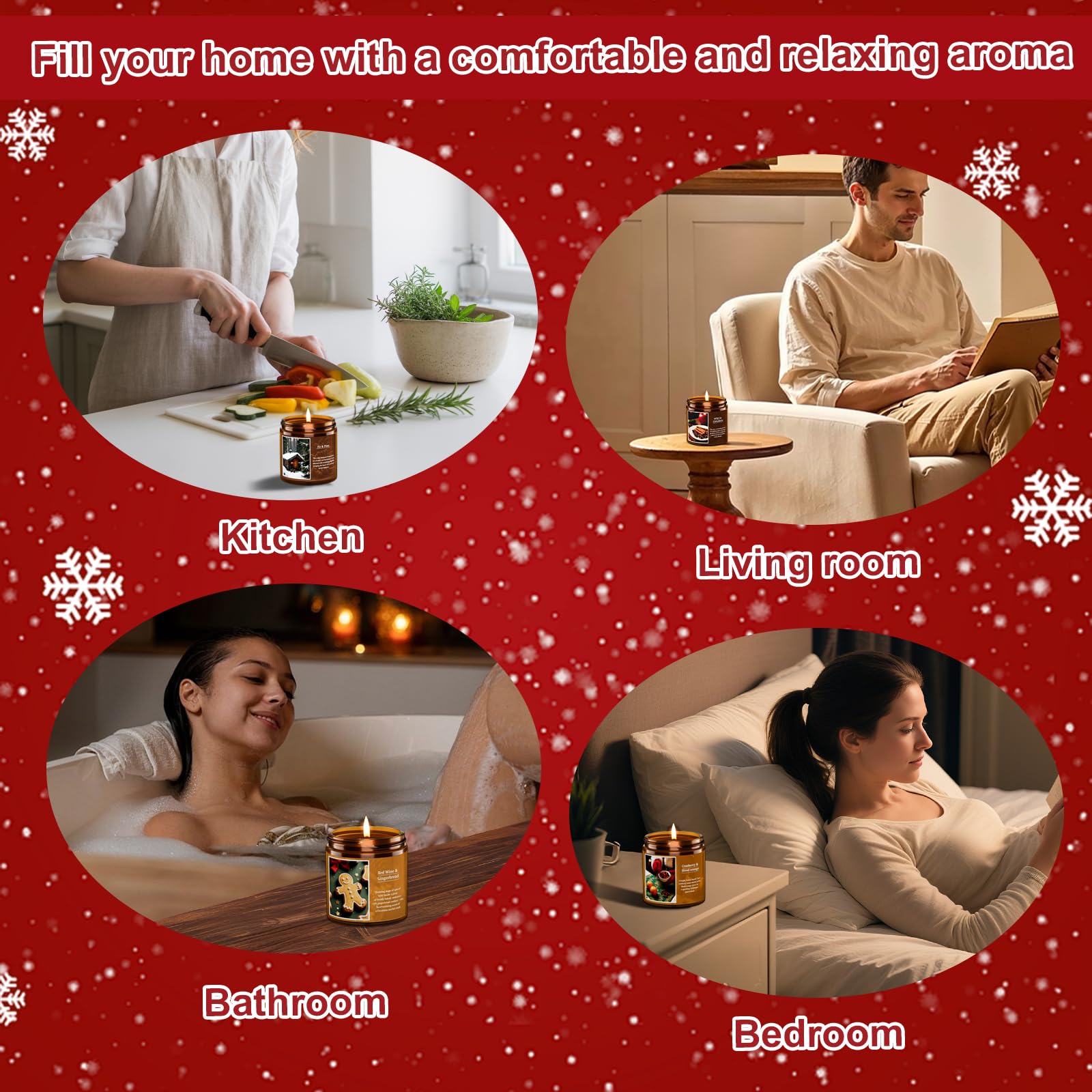 Obcxin Vanilla Cream and Eggnog candle offers creamy, soothing atmosphere.
