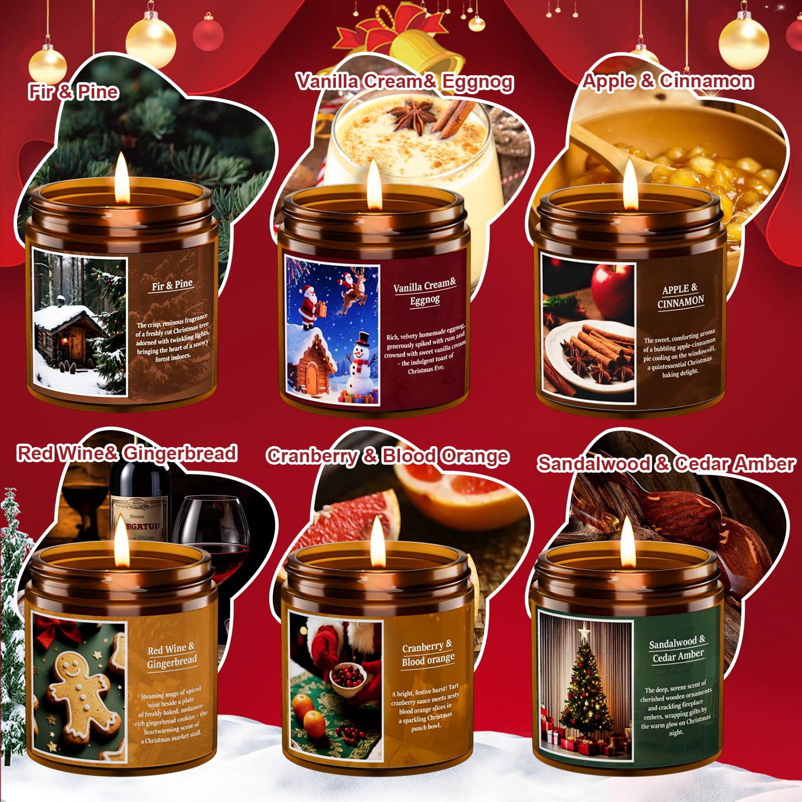 Obcxin Winter Fir and Pine candle creates a fresh holiday ambiance.