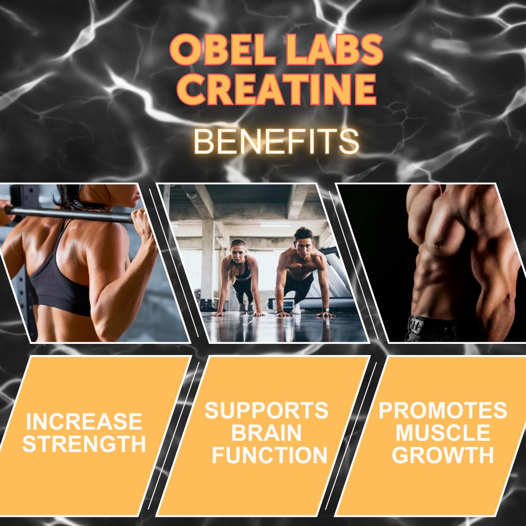 Obel Creatine Monohydrate 500g packaging shows GMP quality and value.