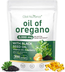 Obill NuTrance Oil of Oregano bottle with softgels for daily immune support