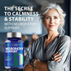 obnobm Nerve Savior capsules close-up highlighting 360 capsules for nerve health