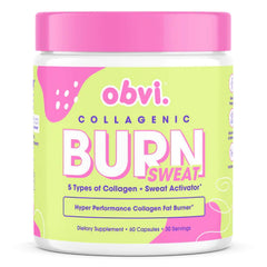 Obvi Collagenic Burn Sweat bottle for daily energy and thermogenic support