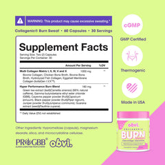 Close-up of GBB capsules highlighting collagen benefits for skin and joints