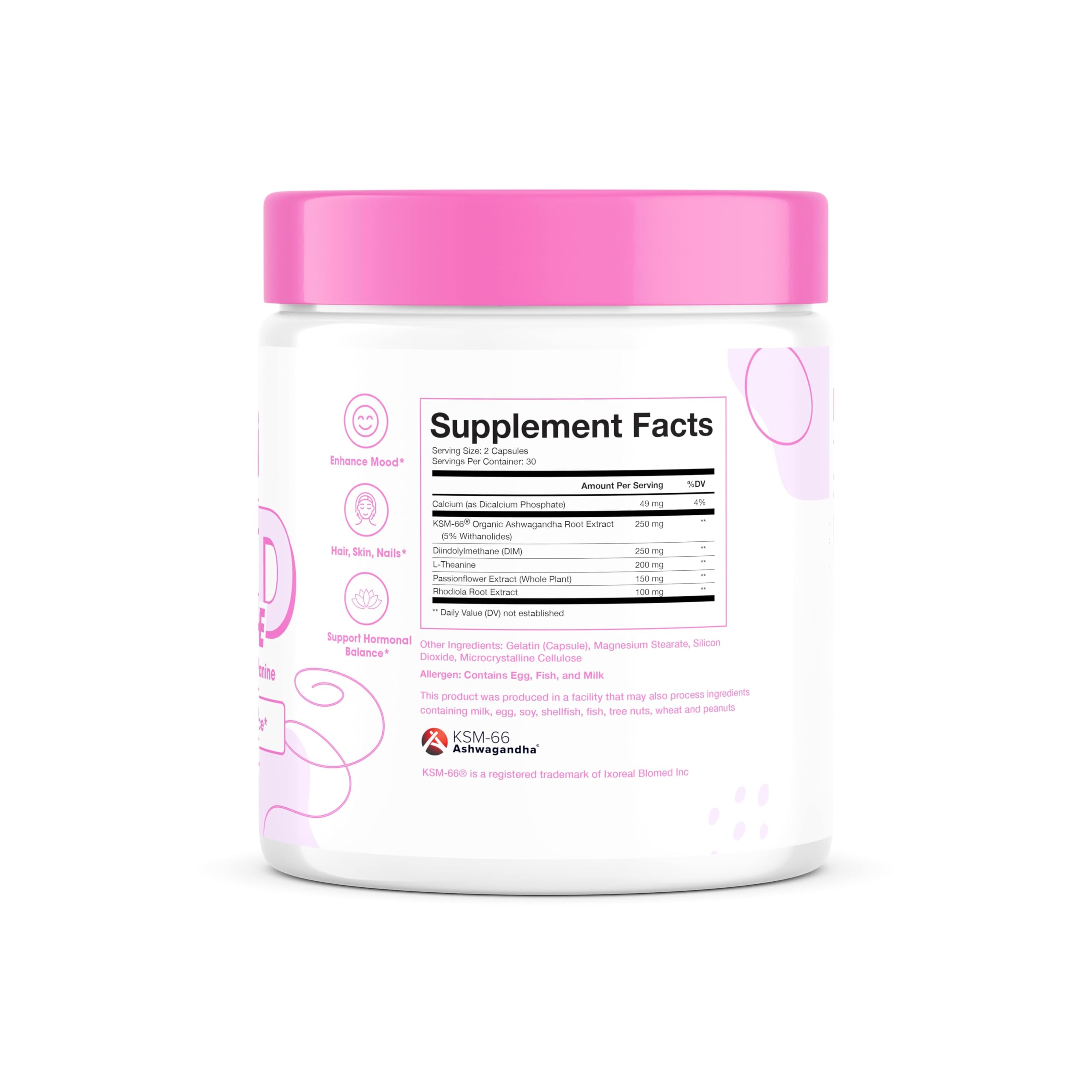 Obvi Goodbye bottle label highlights clean, convenient daily support for stress and balance