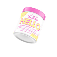 Obvi Hello capsules closeup emphasizing collagen blend for skin and hair
