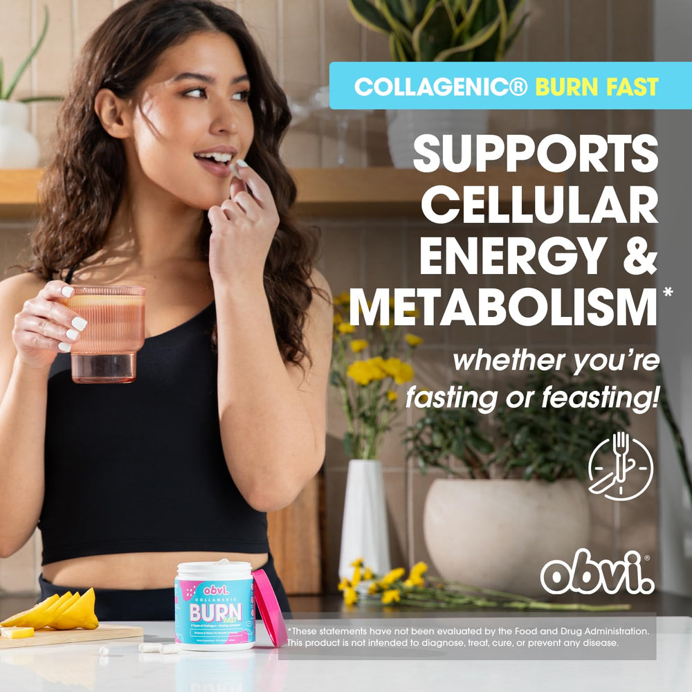 Obvi Multi Collagen Burn Fast capsules for daily use support a convenient wellness routine.