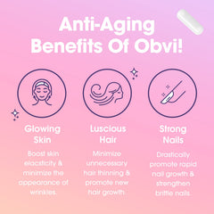 Obvi packaging highlights USA-made, cruelty-free formulation for ethical supplement choices.