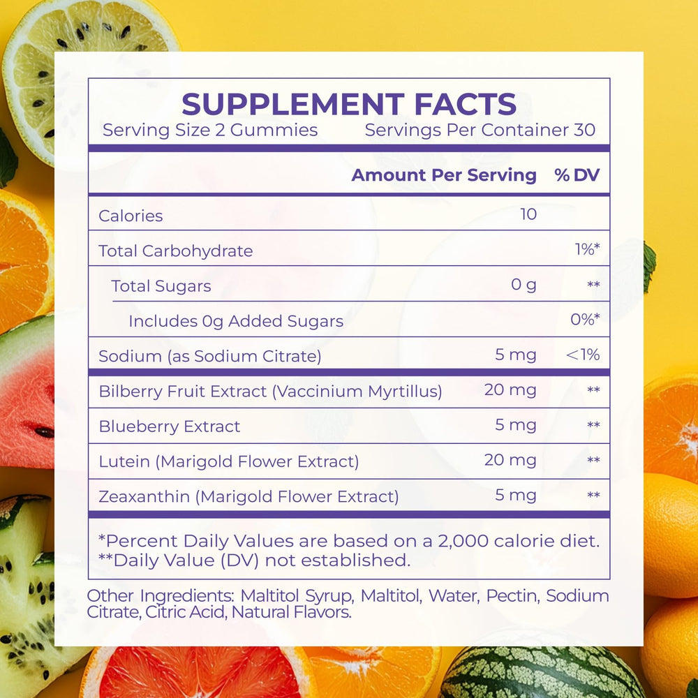 Occotaps bottle with glasses and laptop scene shows blue light support.