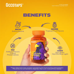 Occotaps star-shaped gummies close-up highlighting soft chew texture