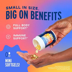 Oceanblue burpless softgel oral view promoting smooth swallowing and daily omega intake
