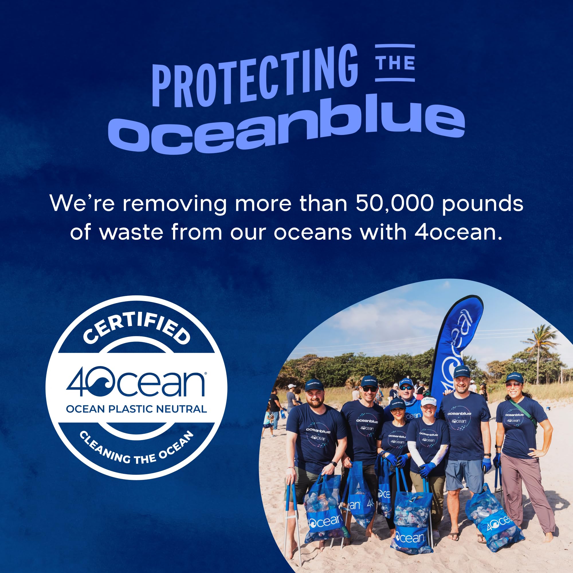 Oceanblue Omega-3 2100 dose panel points to 60 servings per bottle.