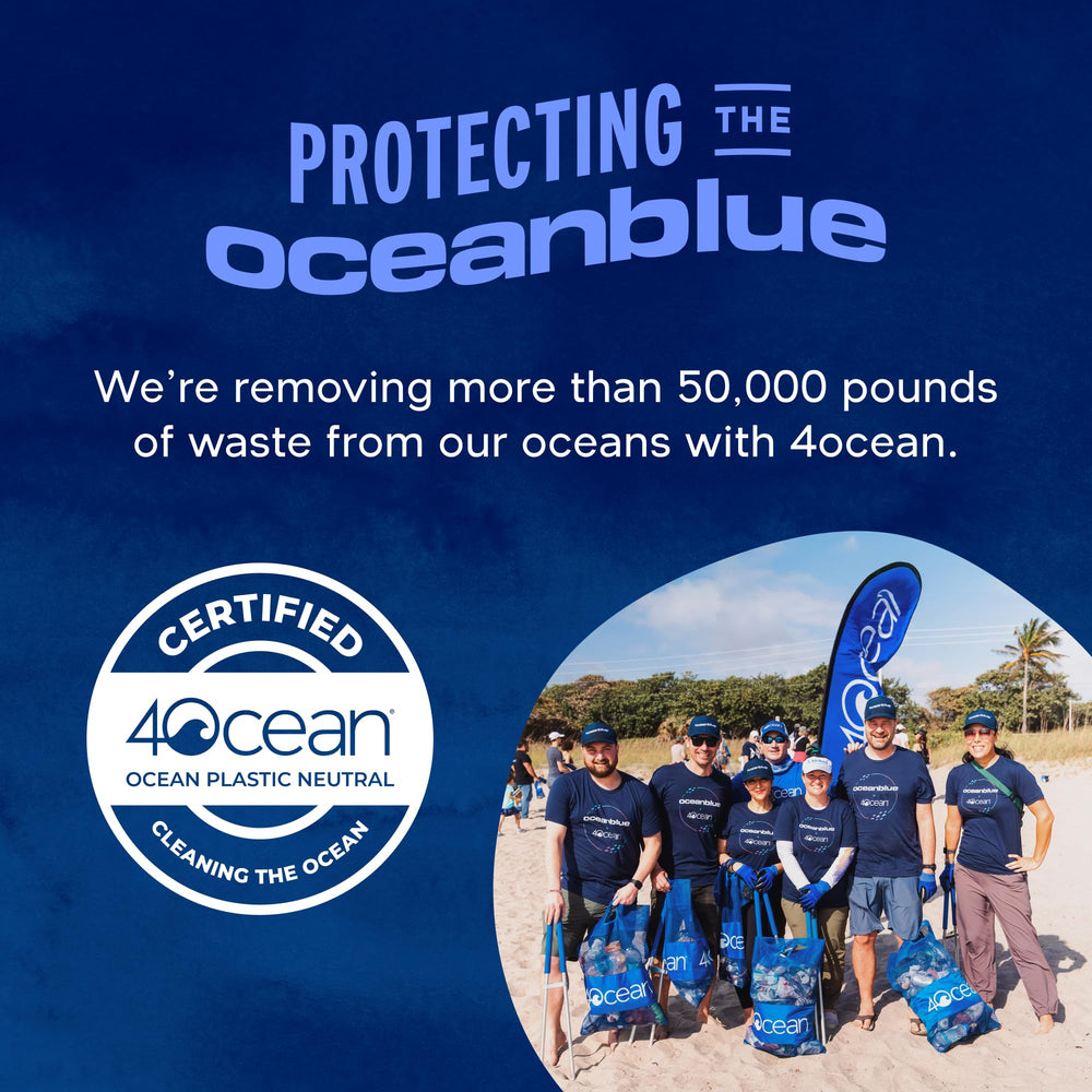 Oceanblue Omega-3 2100 dose panel points to 60 servings per bottle.