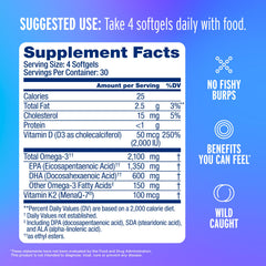 Oceanblue Omega-3 capsules close-up, easy-to-swallow softgels for everyday wellness